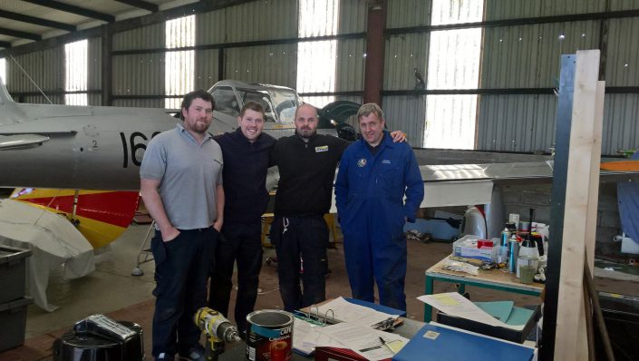 Dave, Kev, Chris and Ollie, just some of the IHF Engineering team helping to keep these aircraft flying.